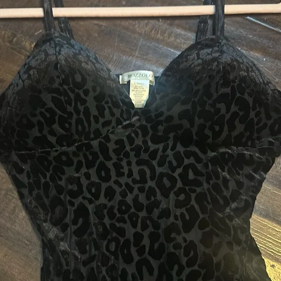 Bustier Bodysuit by Bozzolo Size XS Black Cheetah Print - Picture 2 of 4